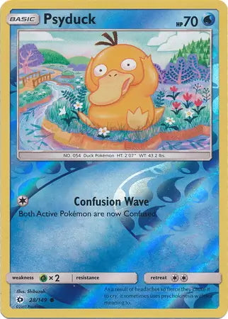 Sun & Moon Psyduck #28/149 reverse holo