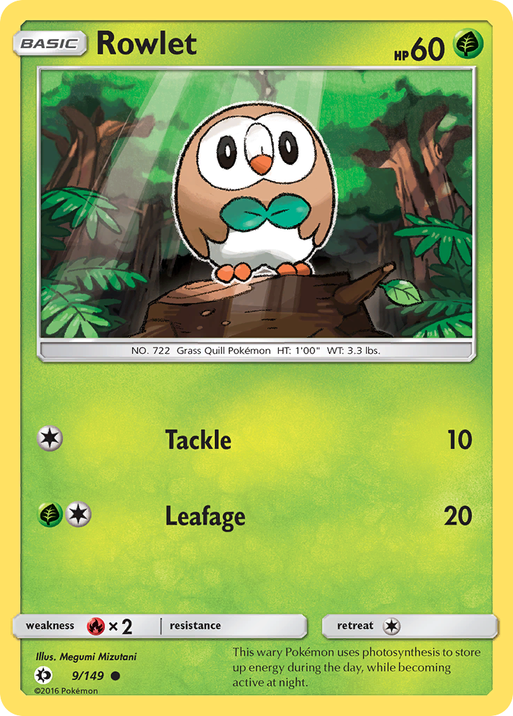 Sun & Moon Rowlet #9/149