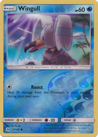 Sun & Moon Wingull #37/149 reverse holo