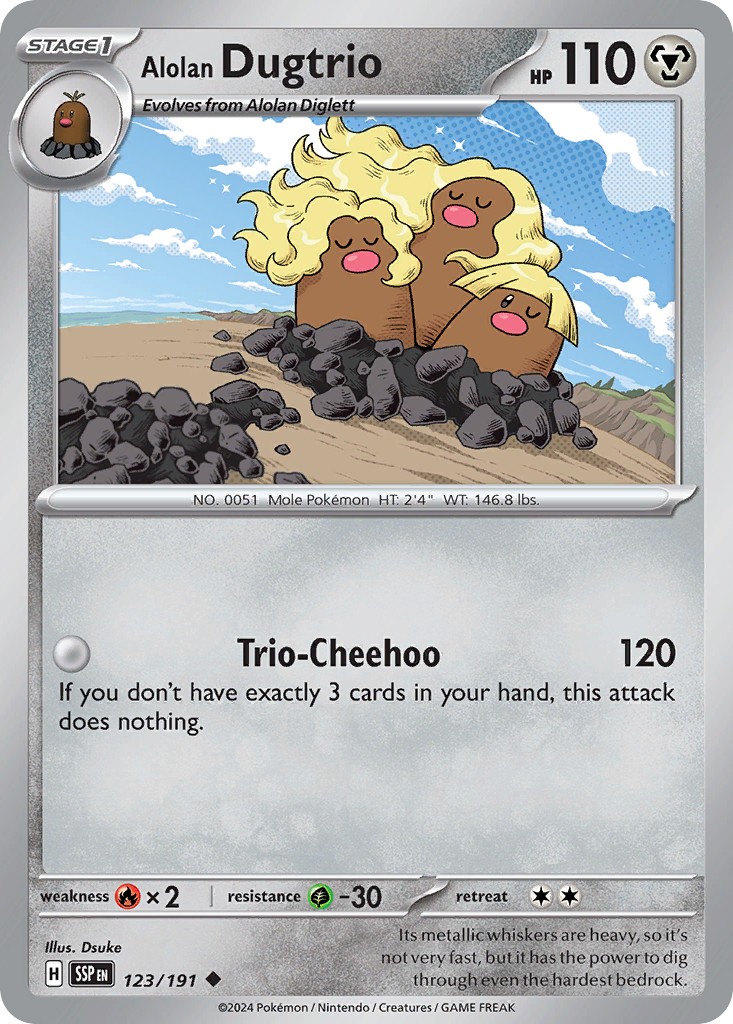 Surging Sparks Alolan Dugtrio #123/191