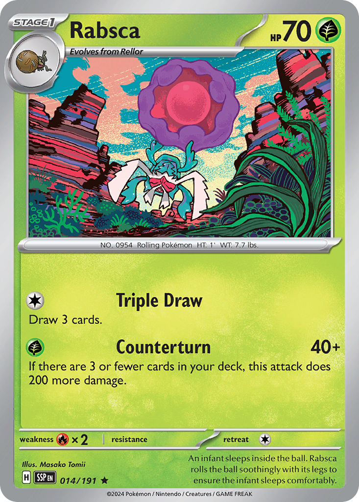 Surging Sparks Holo Rabsca #14/191