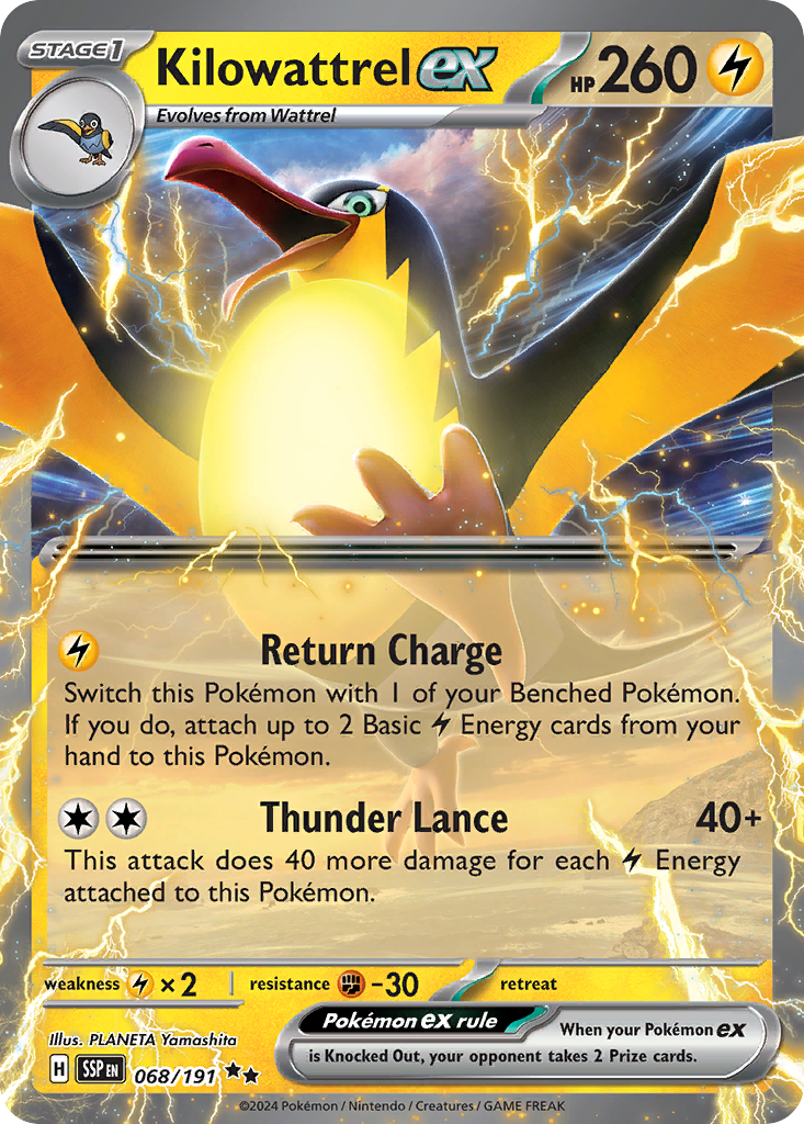 Surging Sparks Kilowattrel ex #68/191