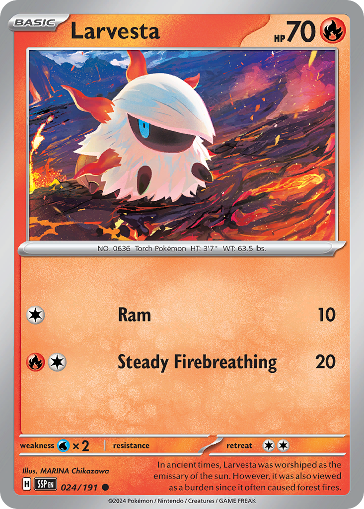 Surging Sparks Larvesta #24/191
