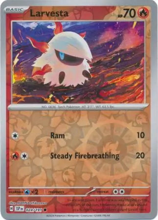 Surging Sparks Larvesta #24/191 reverse holo