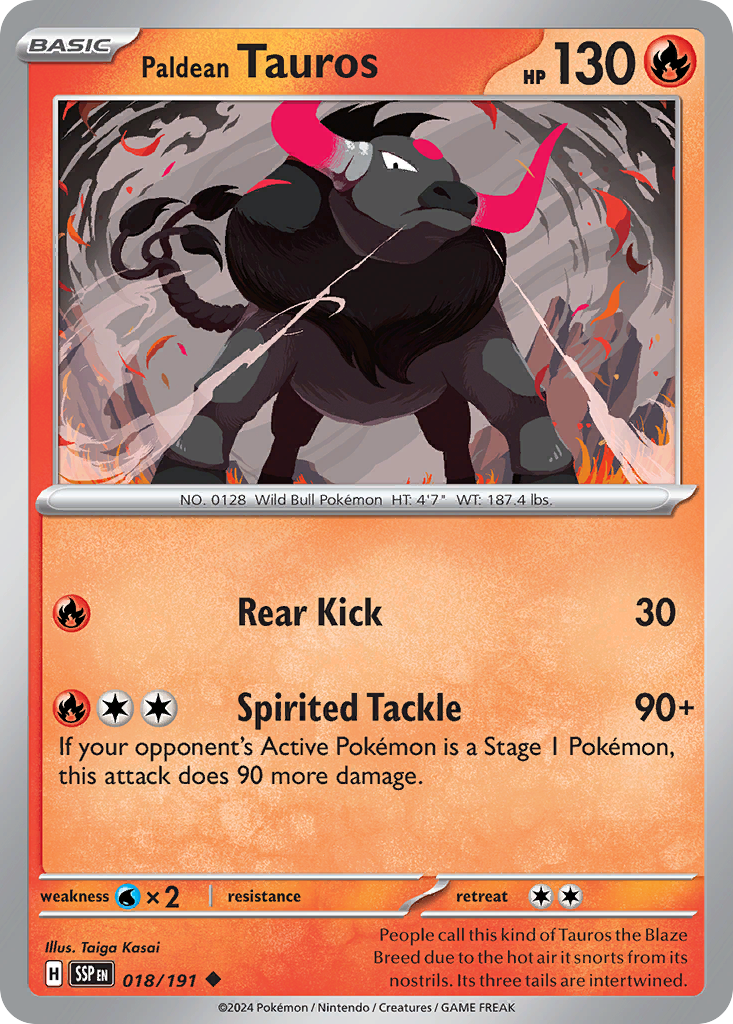 Surging Sparks Paldean Tauros #18/191