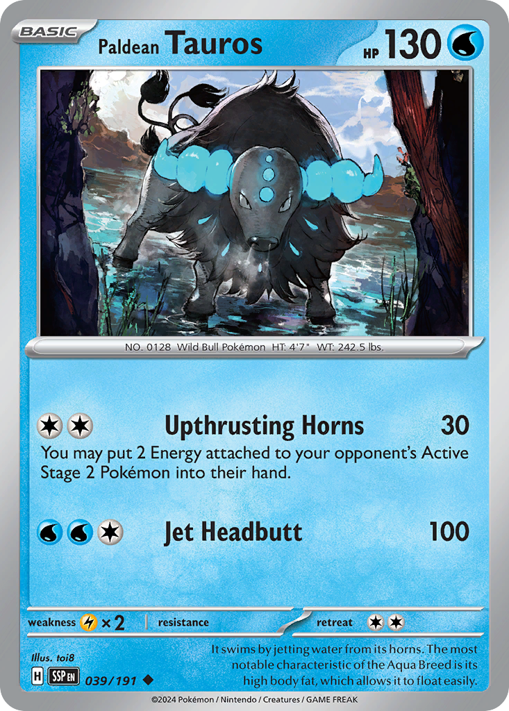 Surging Sparks Paldean Tauros #39/191