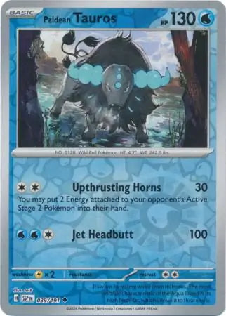 Surging Sparks Paldean Tauros #39/191 reverse holo