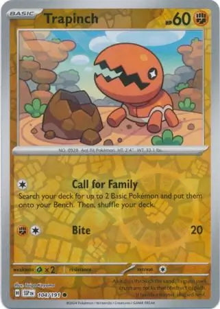 Surging Sparks Trapinch #104/191 reverse holo