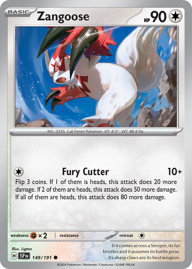 Surging Sparks Zangoose #149/191