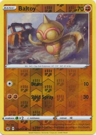 Sword & Shield Baltoy #101/202 reverse holo