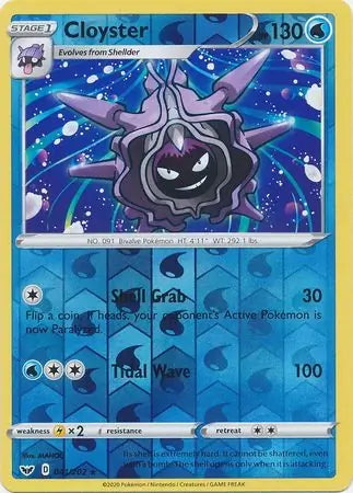 Sword & Shield Cloyster #41/202 reverse holo