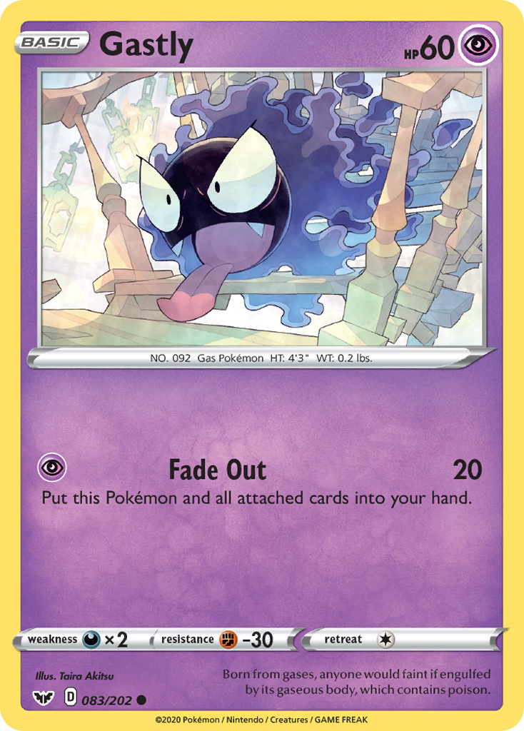Sword & Shield Gastly #83/202