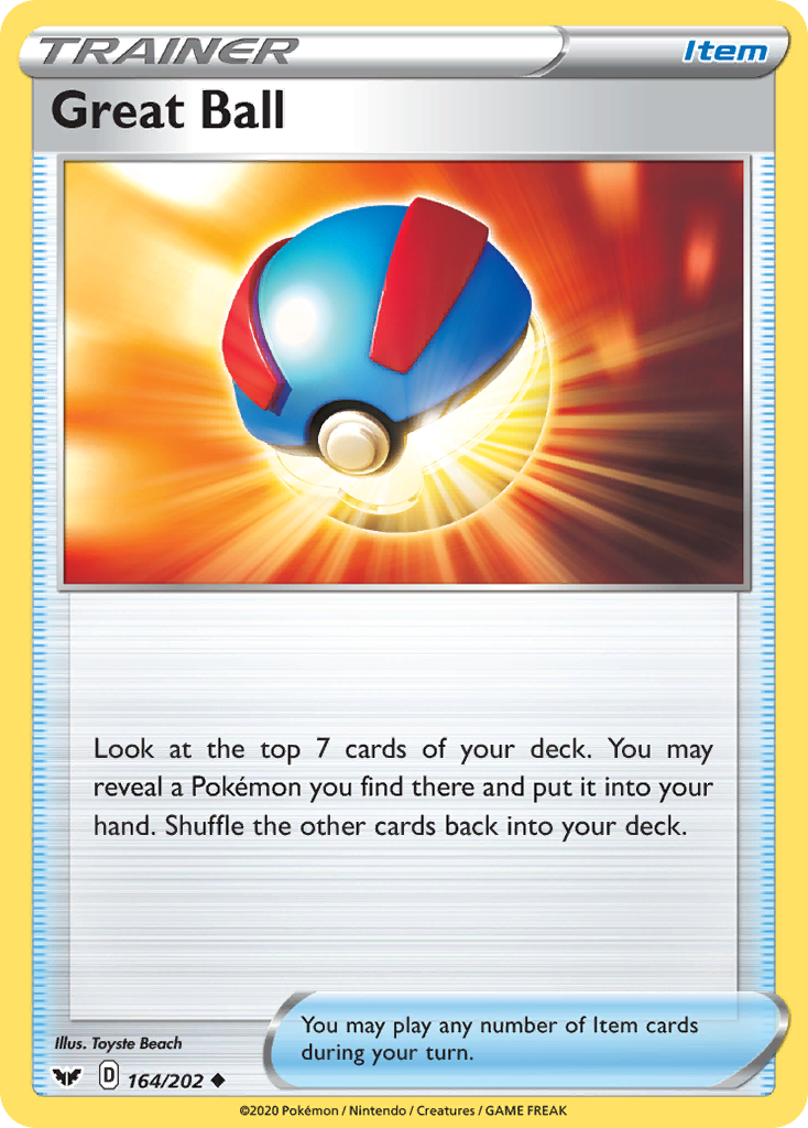 Sword & Shield Great Ball #164/202