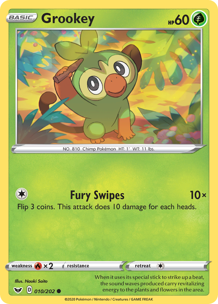 Grookey 10/202 uit Sword & Shield Base Set
