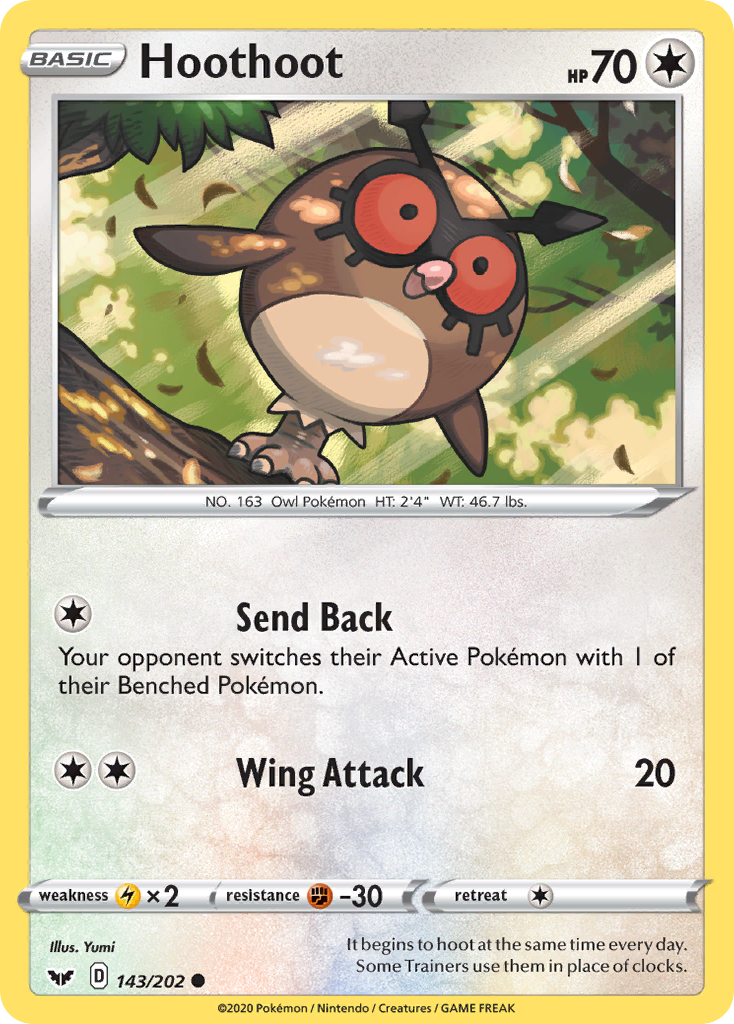 Sword & Shield Hoothoot #143/202