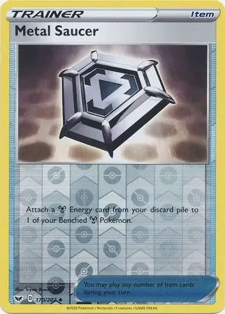 Sword & Shield Metal Saucer #170/202 reverse holo