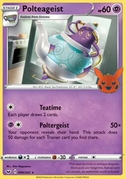 Sword & Shield Polteageist #90/202 Trick or Trade