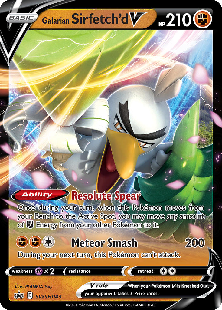 Sword & Shield Promo's Galarian Sirfetch’d V #43