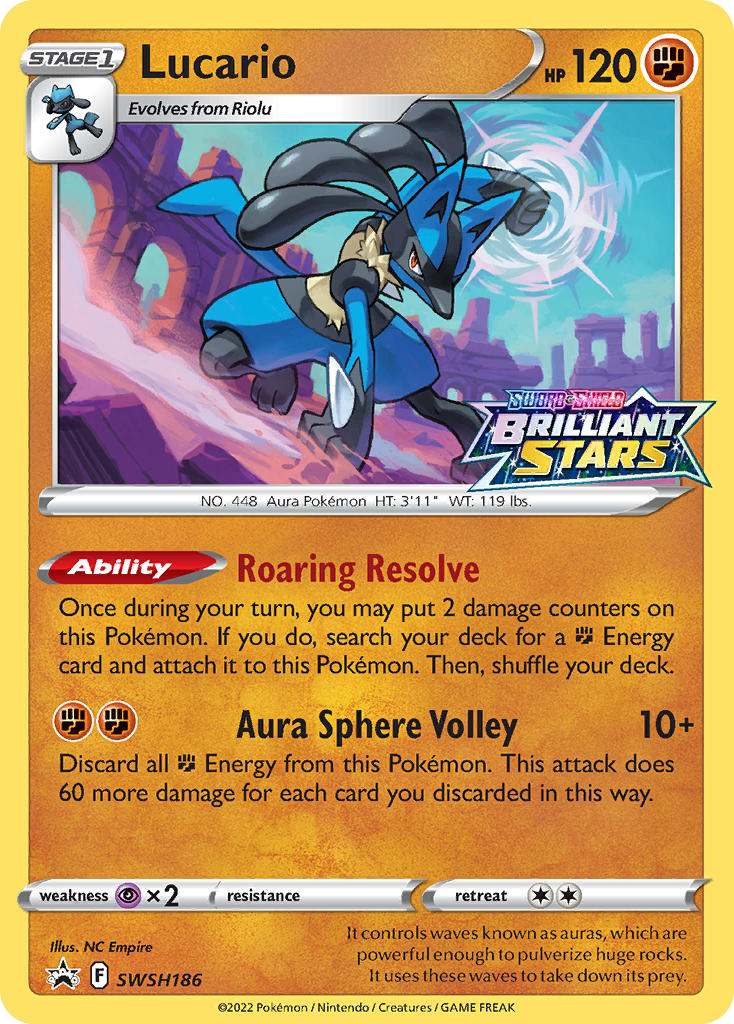 Sword & Shield Promo's Holo Lucario #186