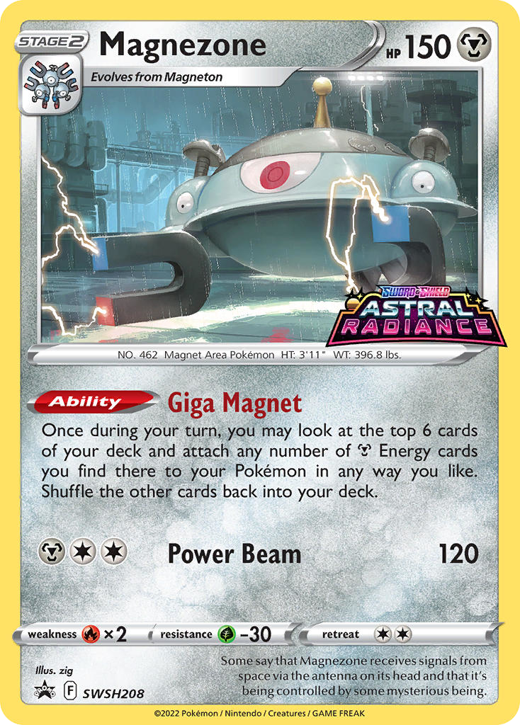 Sword & Shield Promo's Holo Magnezone #208