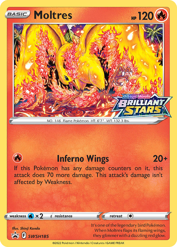 Sword & Shield Promo's Holo Moltres #185