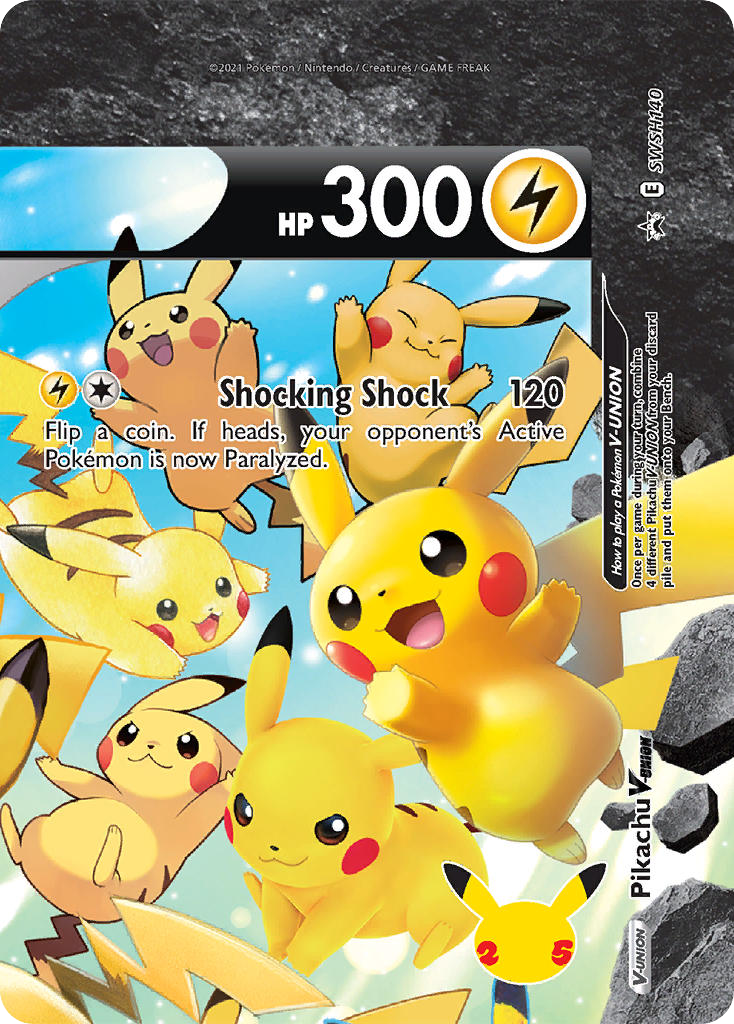Sword & Shield Promo's Pikachu V-UNION #140
