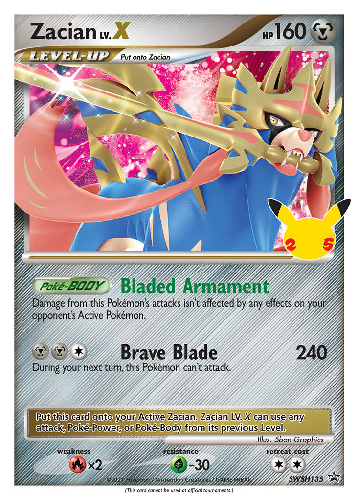 Sword & Shield Promo's Zacian Lv. X #135
