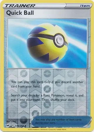 Sword & Shield Quick Ball #179/202 reverse holo