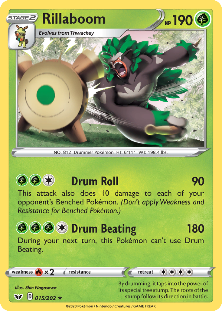 Rillaboom 15/202 uit Sword & Shield Base Set