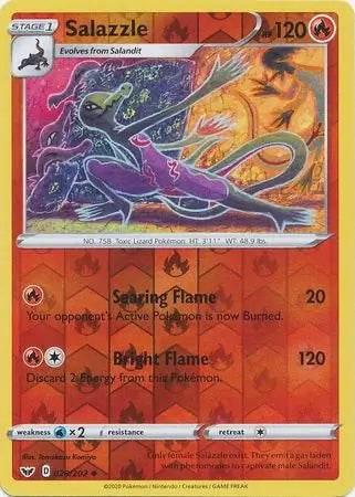 Sword & Shield Salazzle #28/202 reverse holo