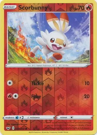 Sword & Shield Scorbunny #31/202 reverse holo