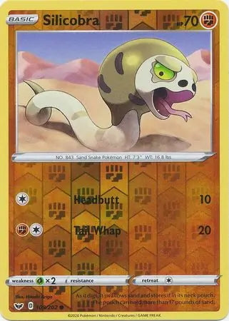 Sword & Shield Silicobra #108/202 reverse holo