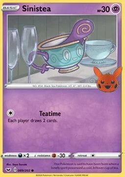 Sword & Shield Sinistea #89/202 Trick or Trade