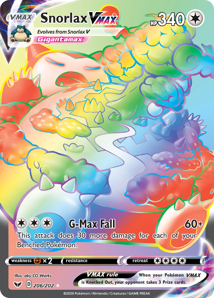 Snorlax VMAX Rainbow Rare