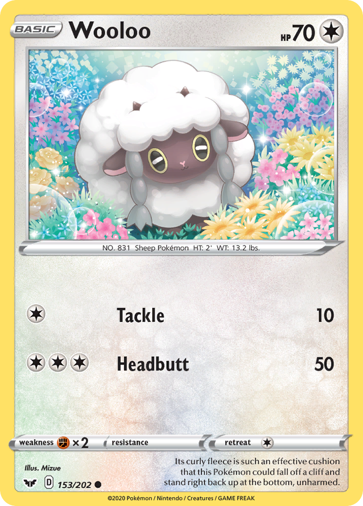 Sword & Shield Wooloo #153/202