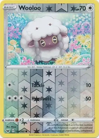 Sword & Shield Wooloo #153/202 reverse holo