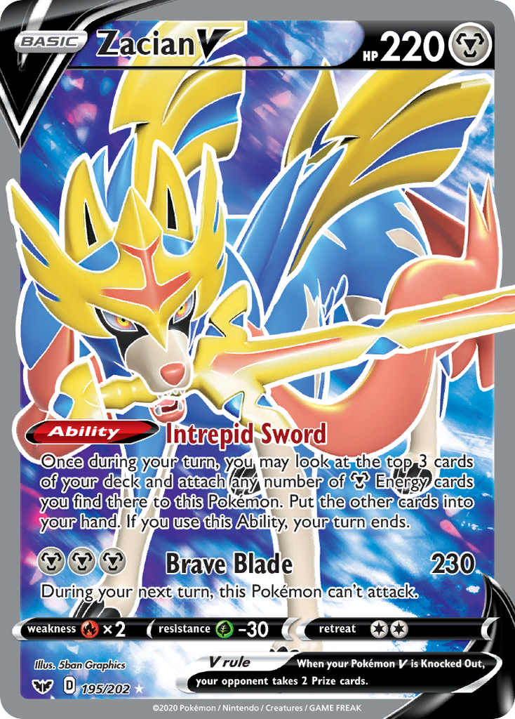 Sword & Shield Zacian V #195/202