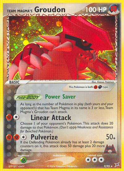 Team Magma v Aqua Holo Team Magma's Groudon #9/95