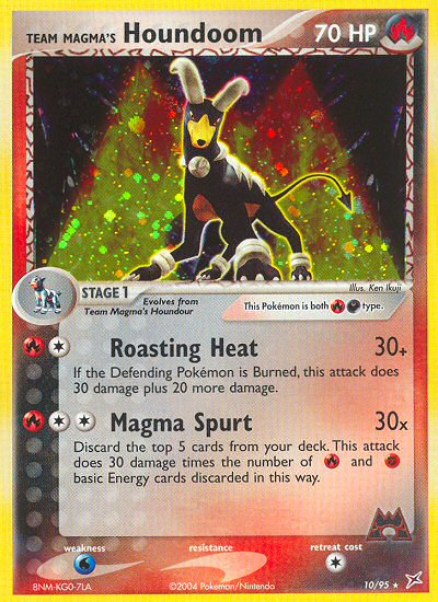 Team Magma v Aqua Holo Team Magma's Houndoom #10/95