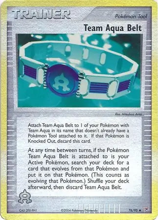 Team Magma v Aqua Team Aqua Belt #76/95 reverse holo