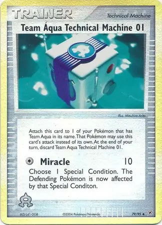 Team Magma v Aqua Team Aqua Machine #79/95 reverse holo