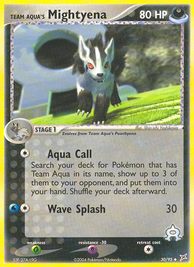 Team Magma v Aqua Team Aqua's Mightyena #30/95