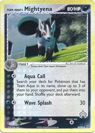 Team Magma v Aqua Team Aqua's Mightyena #30/95 reverse holo