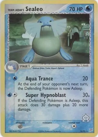 Team Magma v Aqua Team Aqua's Sealeo #16/95 reverse holo