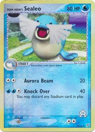 Team Magma v Aqua Team Aqua's Sealeo #31/95 reverse holo
