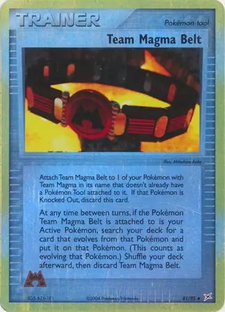 Team Magma v Aqua Team Magma Belt #81/95 reverse holo