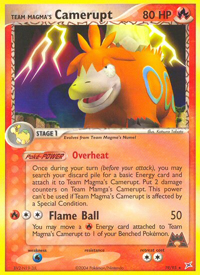Team Magma v Aqua Team Magma's Camerupt #19/95