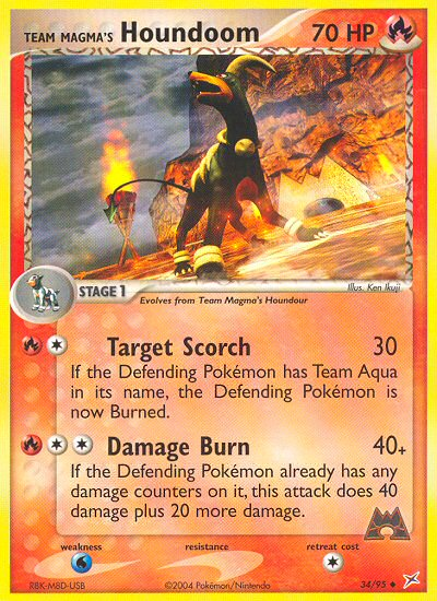 Team Magma v Aqua Team Magma's Houndoom #34/95