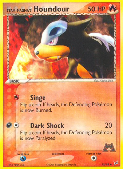Team Magma v Aqua Team Magma's Houndour #35/95