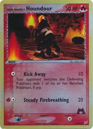 Team Magma v Aqua Team Magma's Houndour #63/95 reverse holo